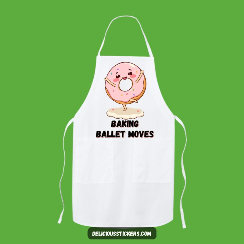 Funny Donut Ballet Apron - Joyful Kitchen Accessory for Sweet Bakers