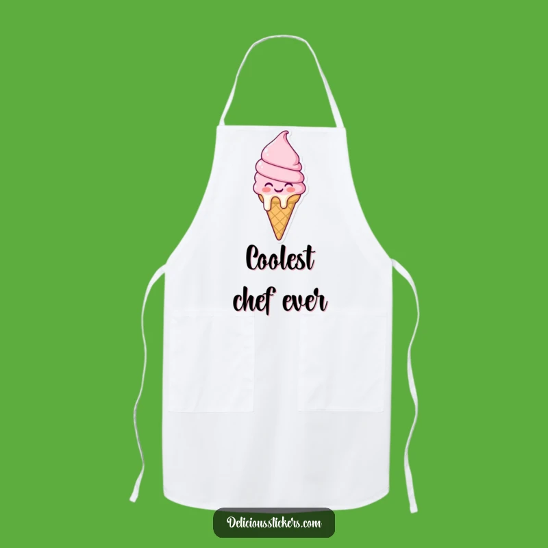 Funny Melting Ice Cream Cone Apron: Cook Up Smiles in the Kitchen, Perfect Funny Gift
