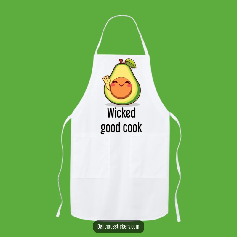 Funny Avocado Wave Apron: Cook with Healthy Humor in the Kitchen!