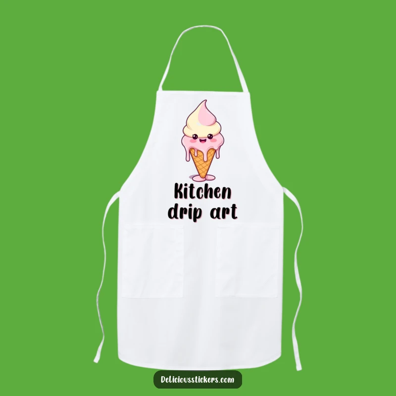 Funny Melting Ice Cream Apron: Cook with Sweetness & Fun Gift