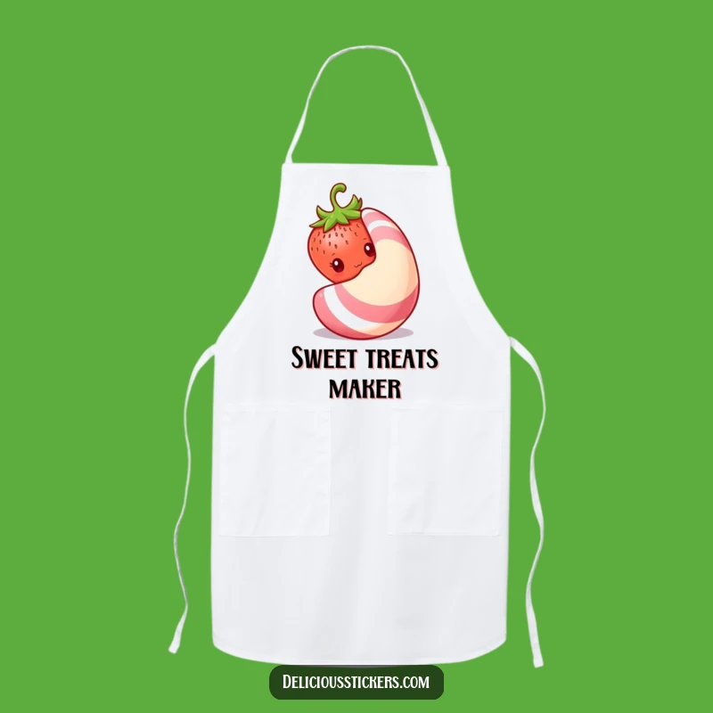 Funny Shy Strawberry Apron: Kitchen Fun with a Peeking Fruit