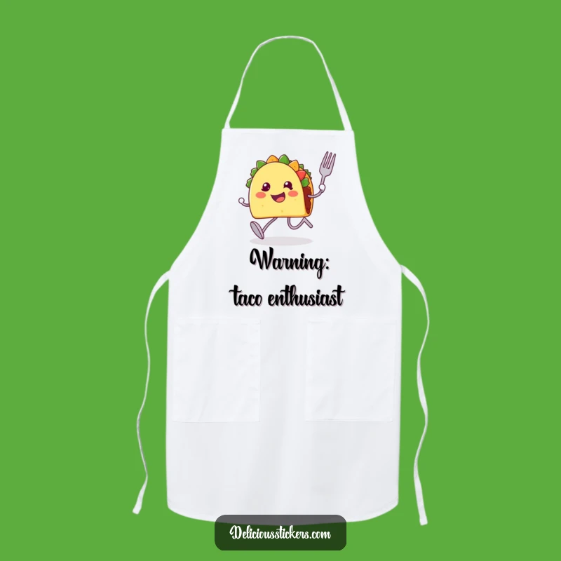 Funny Taco Runner Apron: Cook Up Some Laughs in the Kitchen with This Foodie Gear!