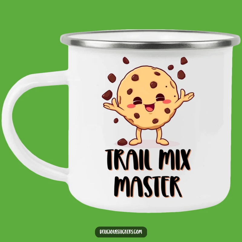 Adventure-Ready Funny Juggling Cookie Camping Mug: Snack Time Fun Outdoors, Perfect Funny Gift