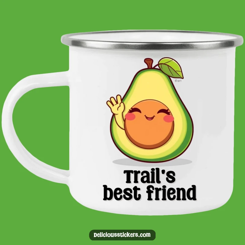 Funny Avocado Wave Camping Mug: Sip Your Adventure with Hilarious Healthy Style!