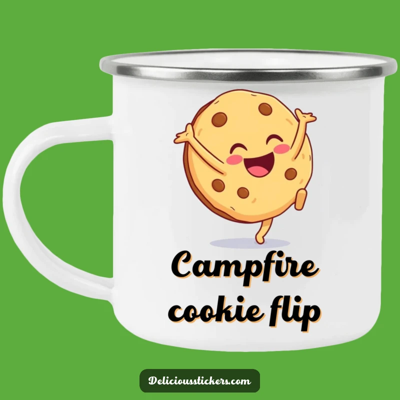 Funny Cookie Cartwheel Camping Mug: Sip Your Adventure with Hilarious Fun!