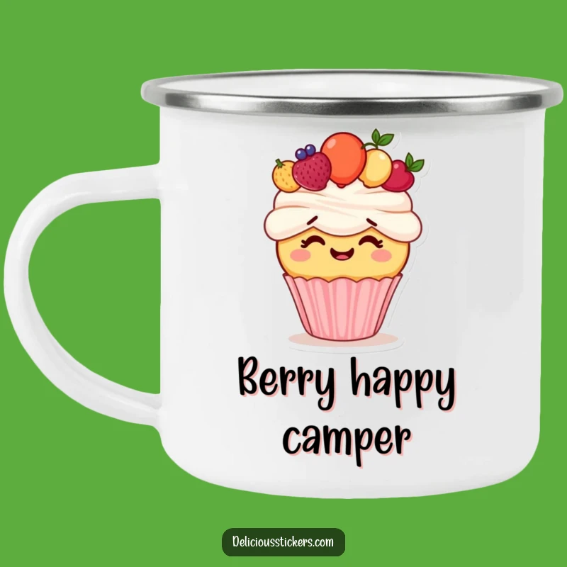 Funny Cupcake Crown Camping Mug: Enjoy Sweet Moments with Royal Charm