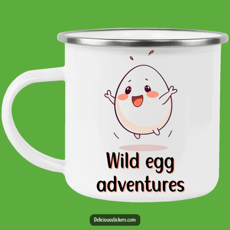 Funny Egg Flip Camping Mug - Durable and Hilarious Breakfast Drinkware Gift!