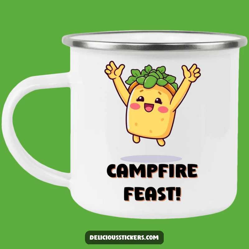 Funny Fiesta Camp Mug: Celebratory Taco Mug for Adventures, Perfect Outdoor Gift