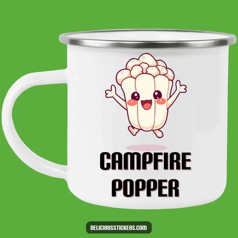Funny Popcorn Pal Camping Mug: Enjoy Your Adventures with Snack-Time Cheer
