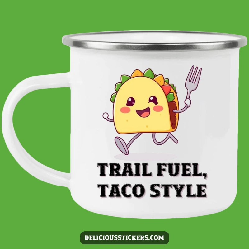 Funny Taco Runner Camping Mug: Your Adventure Buddy for Coffee and Laughs!