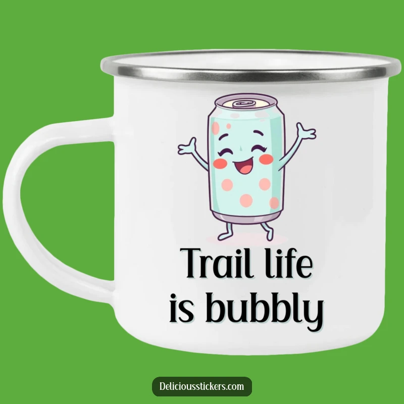 Funny Soda Can Camping Mug - Dancing Character, Great Funny Outdoor Gift!