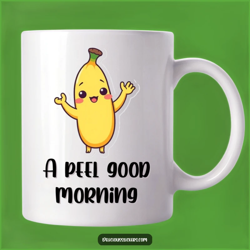 Funny Shy Banana Mug: Adorable & Humorous Greeting for Your Morning