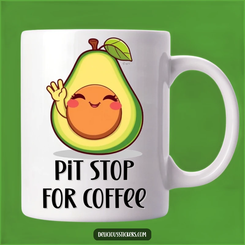 Funny Avocado Wave Mug: Start Your Day with a Healthy Dose of Humor!