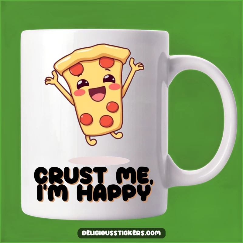 Funny Pizza Slice Jumping Mug: Hilarious Cartoon Food Gift for Pizza Lovers