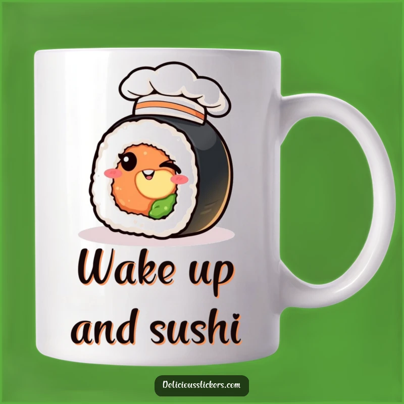Funny Sushi Chef Hat Wink Mug: A Hilarious Japanese Food Gift for Foodies