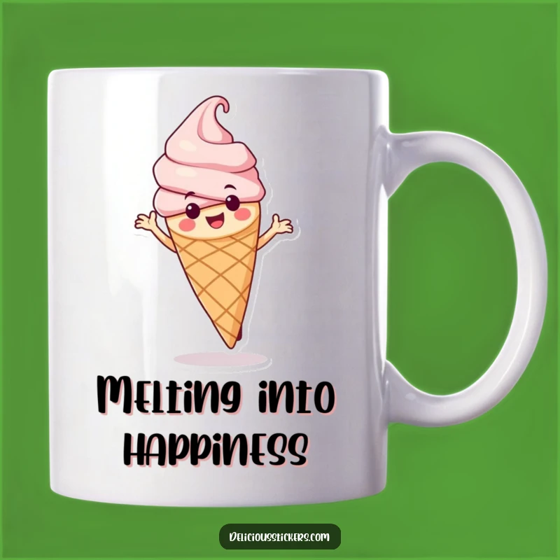 Funny Ice Cream Cone Spin Mug: A Hilarious Treat for Dessert Lovers, Perfect Funny Gift!