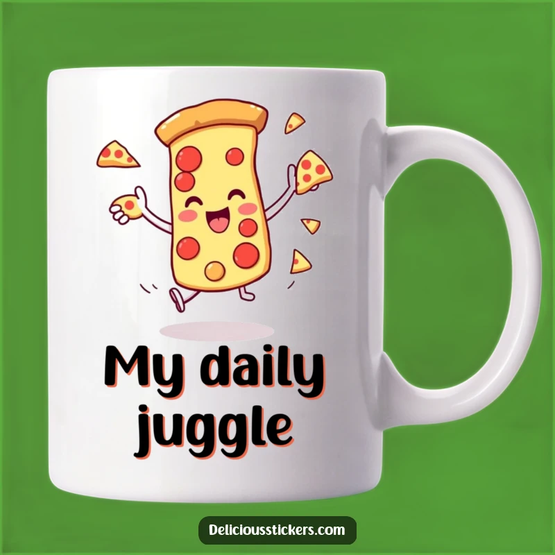 Funny Pizza Juggling Mug: A Hilarious Treat for Pizza Lovers Gift