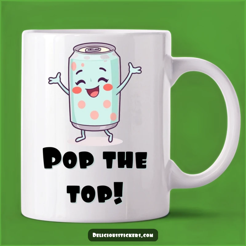 Funny Soda Can Mug - Cheerful Dancer Character, Perfect Funny Gift!