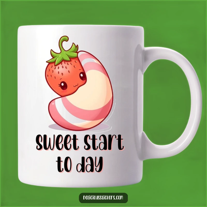 Funny Shy Strawberry Mug: Peeking Fruit, Sweet & Nervous, Perfect Gift