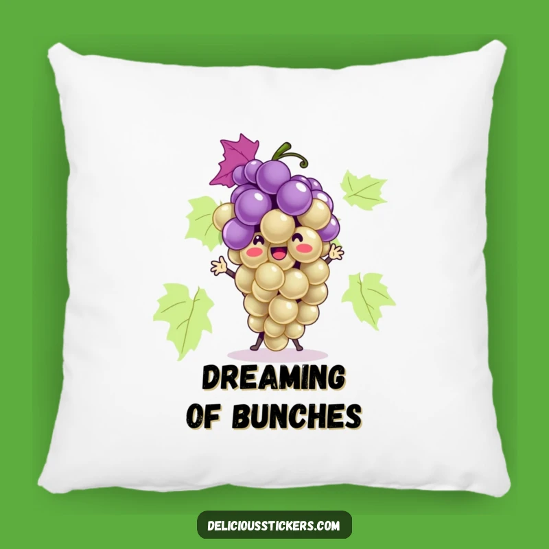 Cozy Funny Grape Bunch Pillow: Snuggle Up with This Hilarious Dancing Friend!