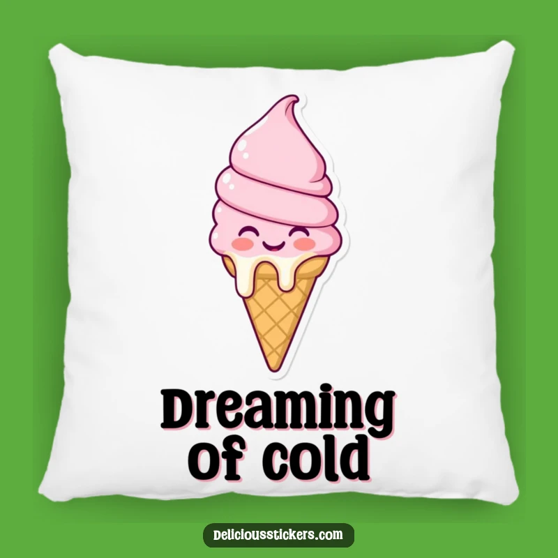 Cozy Funny Melting Ice Cream Cone Pillow: Sweet Dreams & Happy Snuggles, Ideal Funny Gift