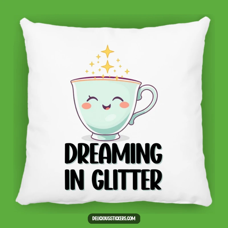 Funny Teacup Pillow - Cute Winking Character Cushion, Great Funny Gift!