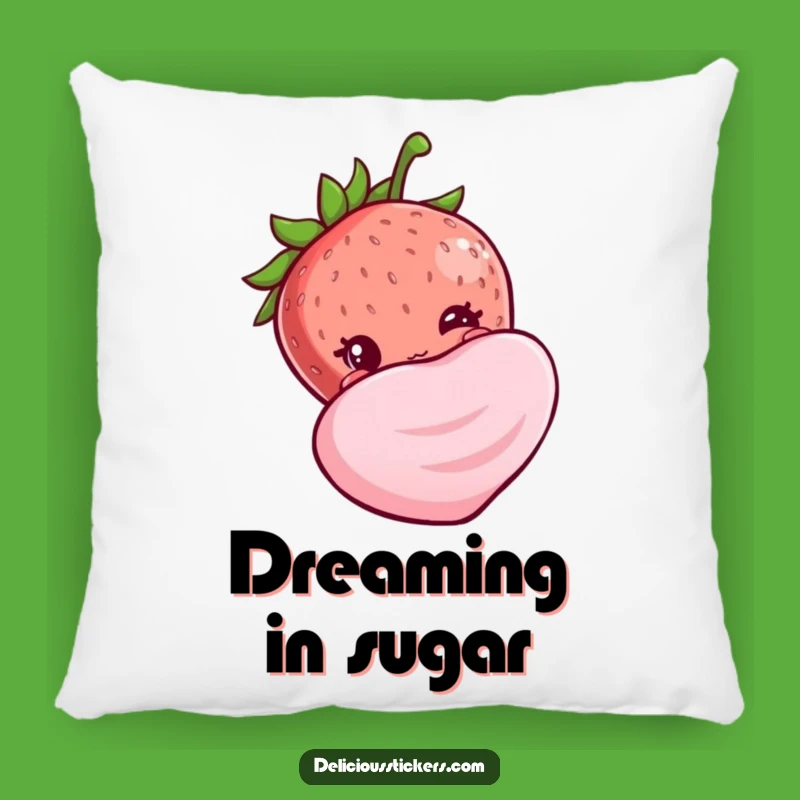 Funny Shy Strawberry Pillow - Cozy & Cute Berry Decor Gift