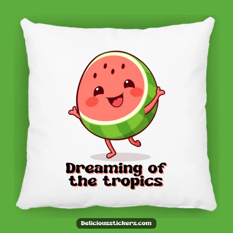 Cozy Funny Watermelon Dance Pillow: Soft Cushion with a Grooving Fruit
