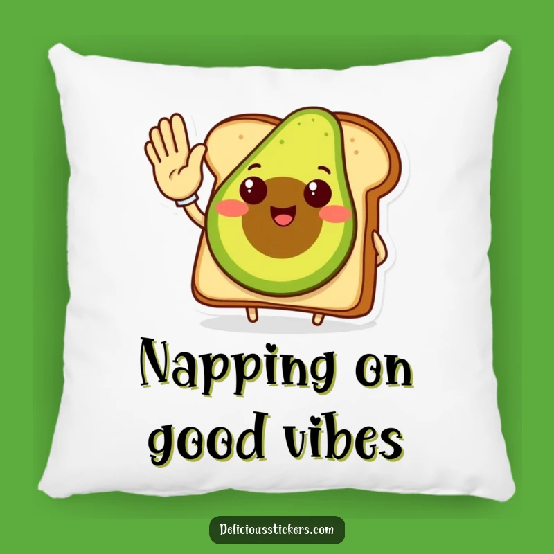 Funny Avocado Toast Pillow: Cozy High Five Cushion, Comfortable Humorous Gift