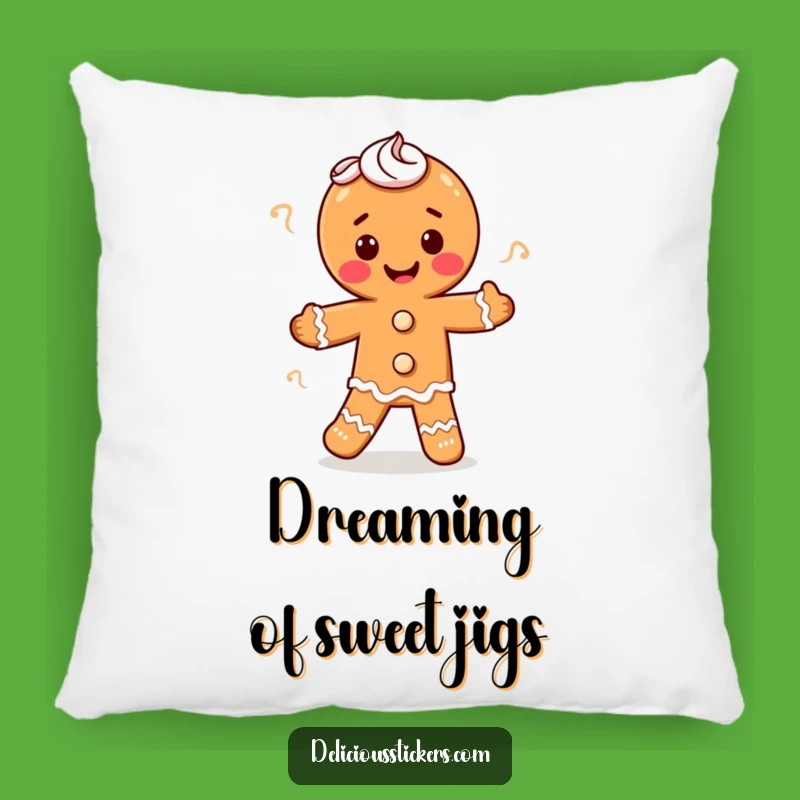 Funny Gingerbread Man Pillow - Cozy Jigging Baker Cushion for Comfort