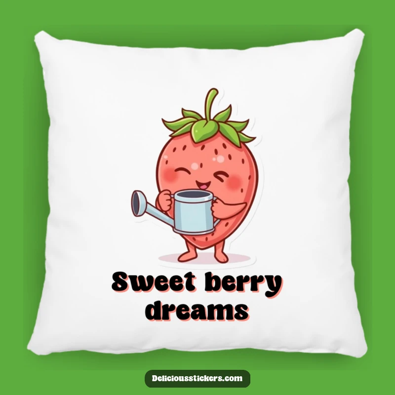 Funny Strawberry Gardener Pillow: Cozy Up with This Adorable and Hilarious Fruit Accent Pillow!