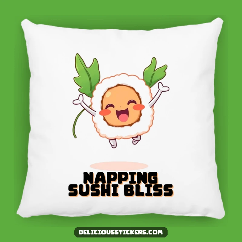 Funny Sushi Flyer Pillow: Cozy Up with This Adorable and Hilarious Sushi Accent Pillow!