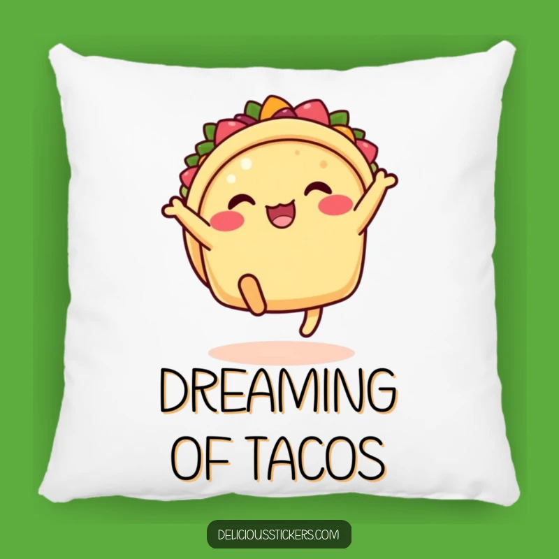 Funny Taco Kick Pillow: Cozy Up with Festive Cartoon Comfort