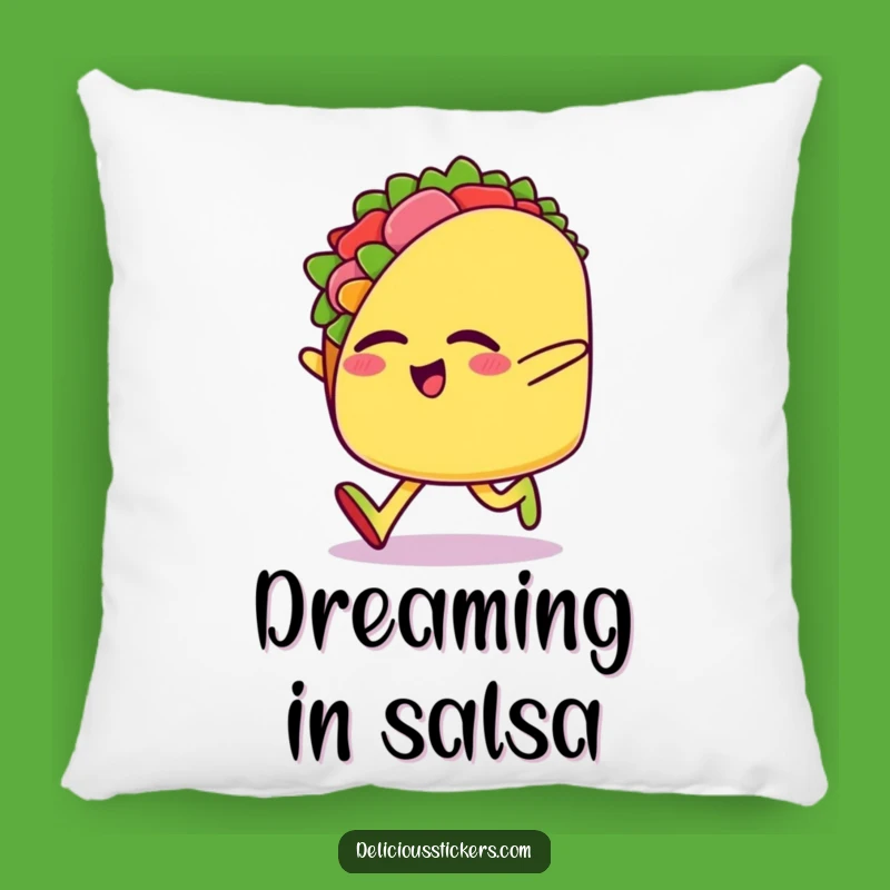 Funny Taco Skip Pillow: Cozy Comfort with a Hilarious Food Character Design
