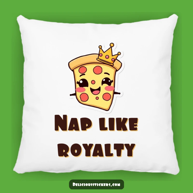 Funny Pizza Pillow: Crown Slice Cushion - Cozy & Cheesy!