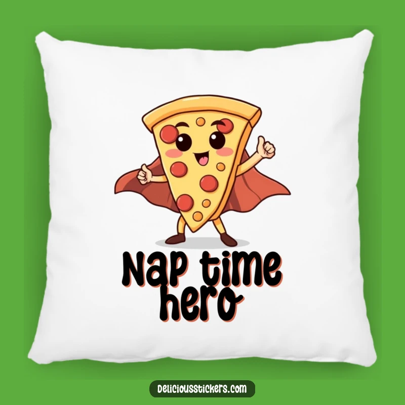Funny Hero Pizza Slice Pillow: Snuggle Up with a Slice of Courage