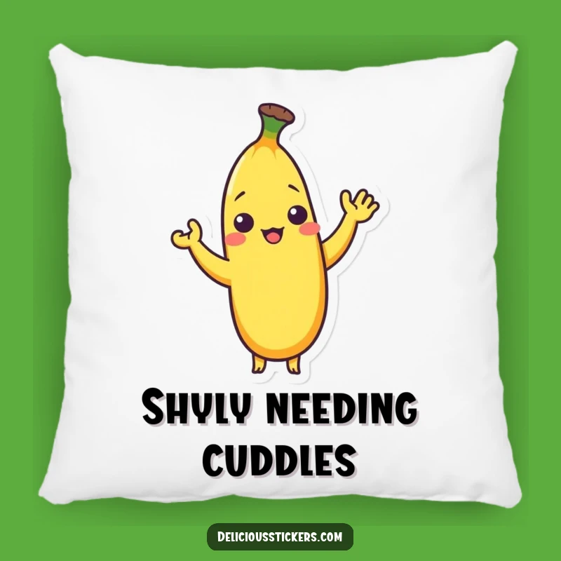 Funny Shy Banana Pillow: Cozy Comfort with a Gentle Greeting