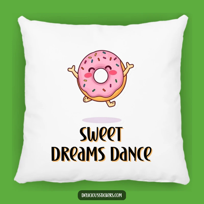 Funny Donut Pillow: Sprinkle Dance Cushion - Cozy Sweetness!