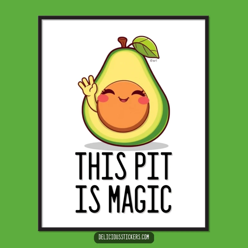 Funny Avocado Wave Digital Art: Instant Hilarious Decor for Your Walls!