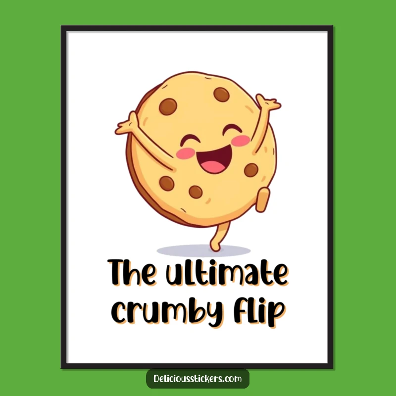 Funny Cookie Cartwheel Digital Art: Instant Hilarious Decor for Your Walls!