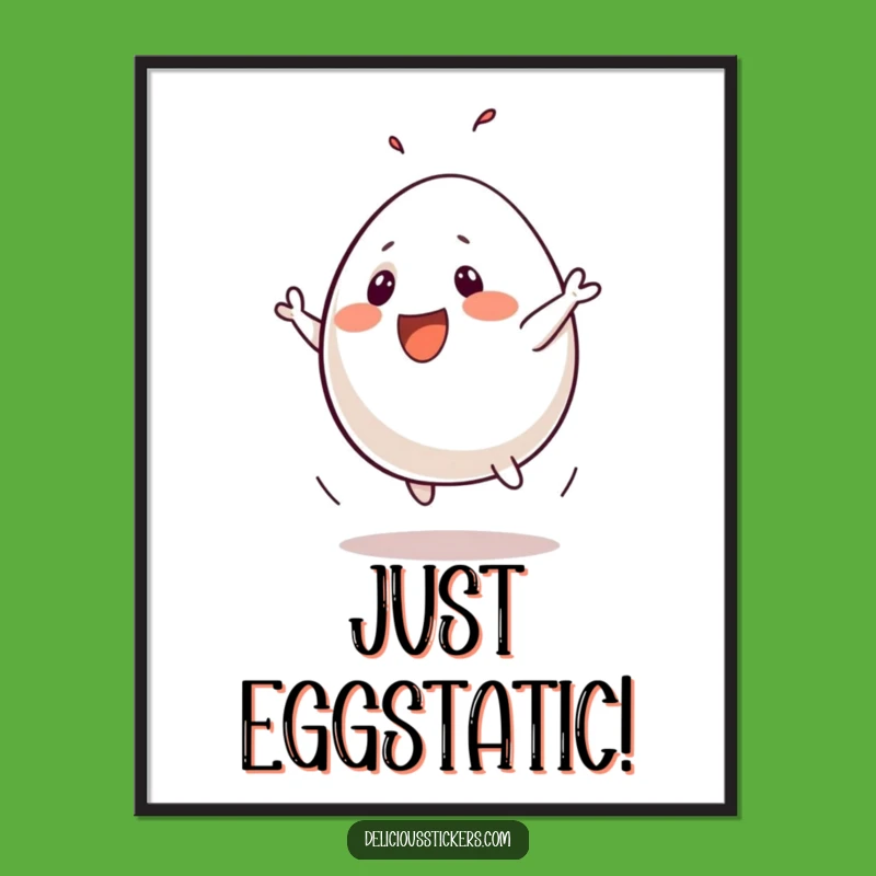 Funny Egg Flip Digital Art Print - Instant Hilarious Breakfast Decor!