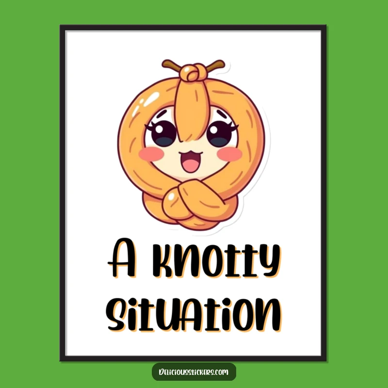 Funny Pretzel Knot Digital Print - Instant Hilarious Decor