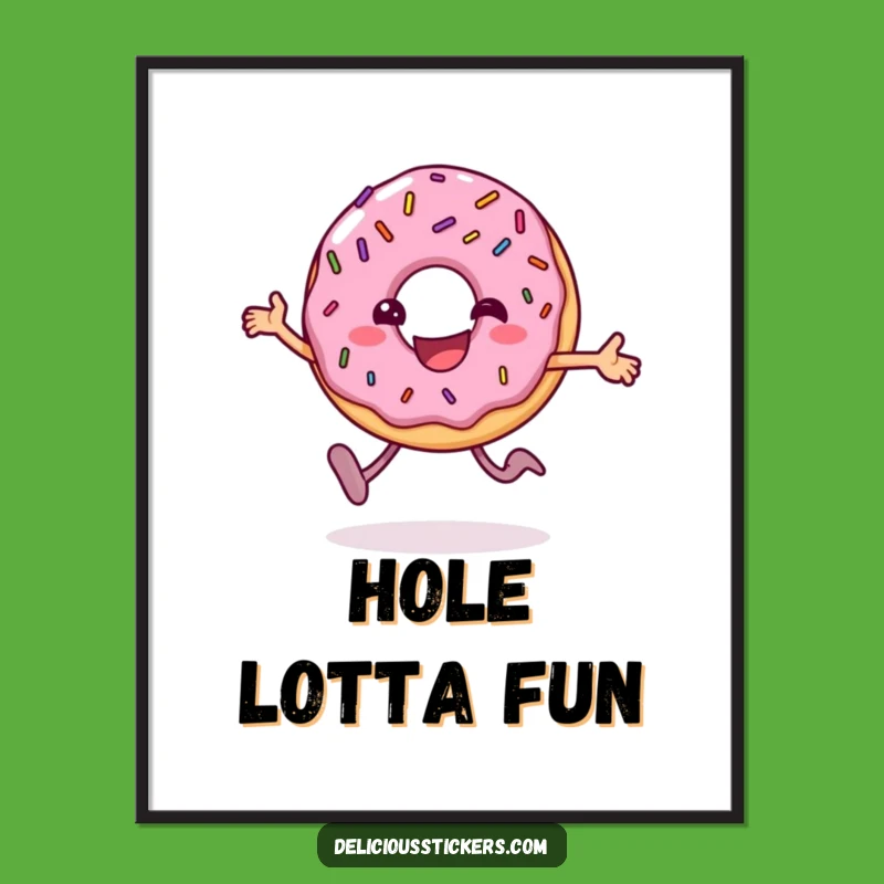 Funny Donut Hop Digital Art: Instant Hilarious Decor for Your Walls!