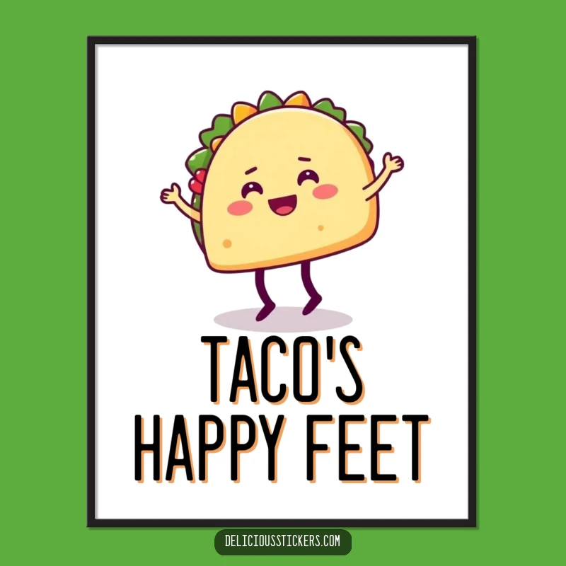 Funny Taco Dance Digital Art - Joyful Printable for Instant Fiesta