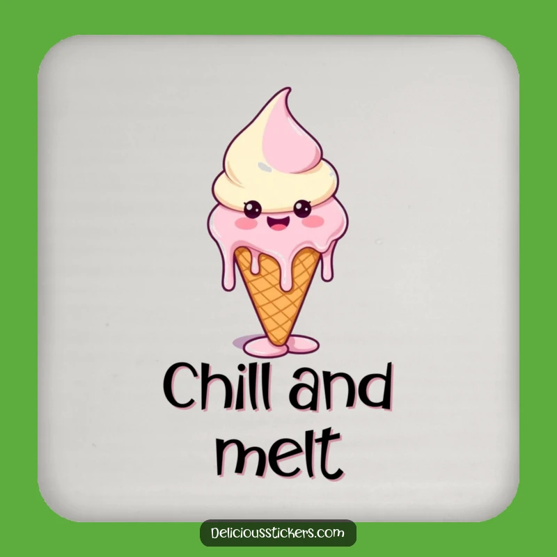 Funny Melting Ice Cream Coasters: Protect Tables with Sweet Humor Gift