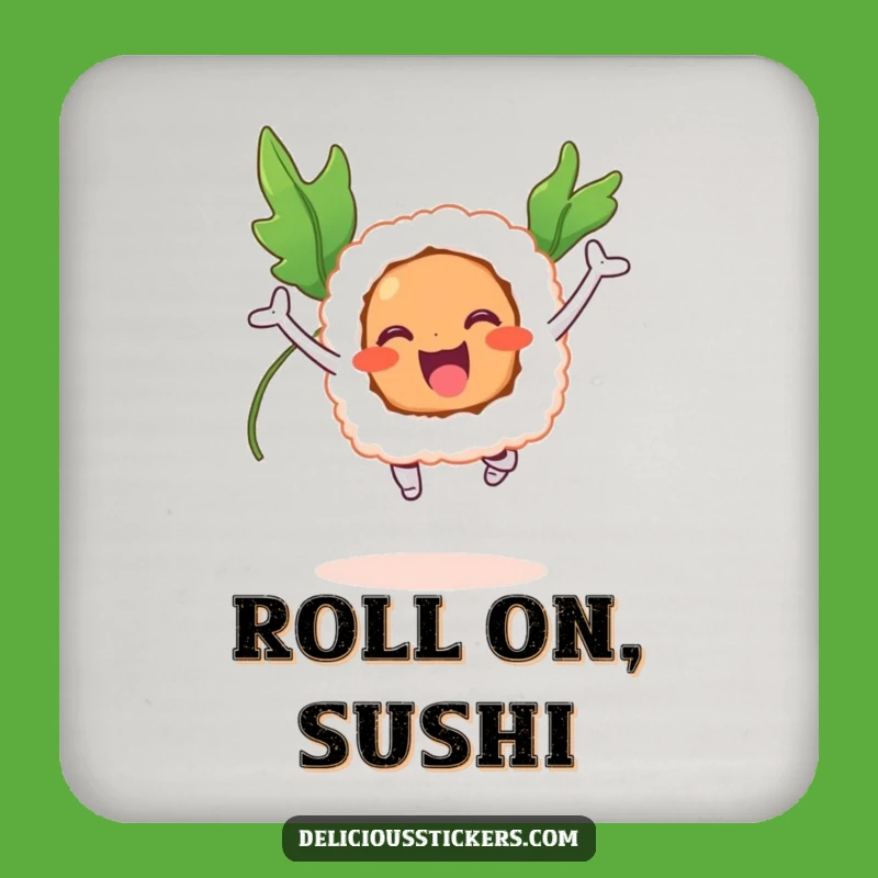 Funny Sushi Flyer Drink Coaster: Protect Surfaces with This Hilarious Sushi Accessory!