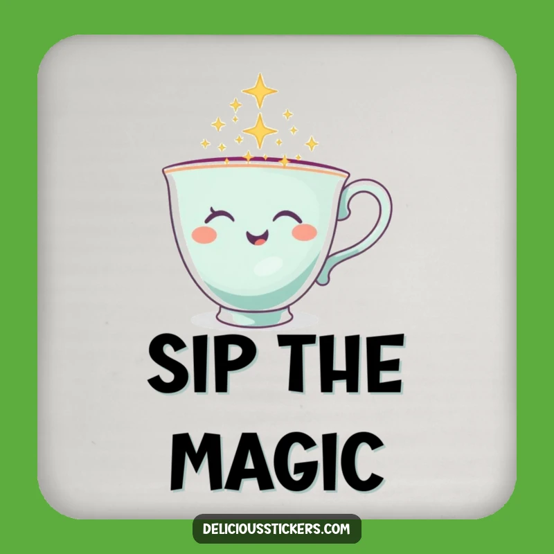 Funny Teacup Coaster - Winking Character Protection, Ideal Funny Gift!