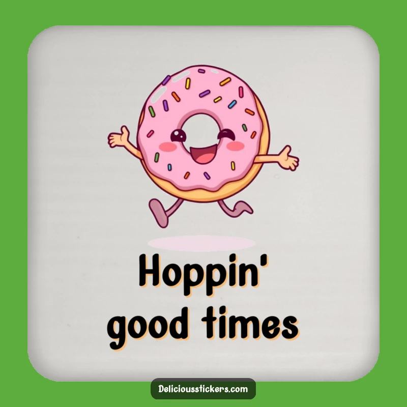 Funny Donut Hop Drink Coaster: Protect Surfaces with Hilarious Sweet Style!
