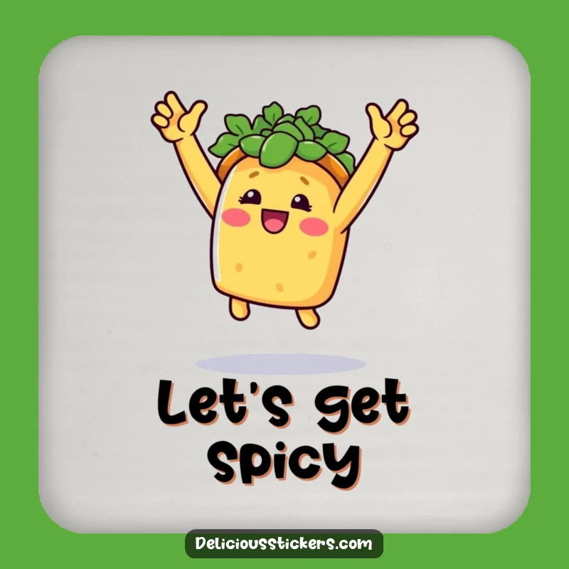 Funny Taco Celebration Coaster: Joyful Tabletop Protector, Perfect Bar Gift