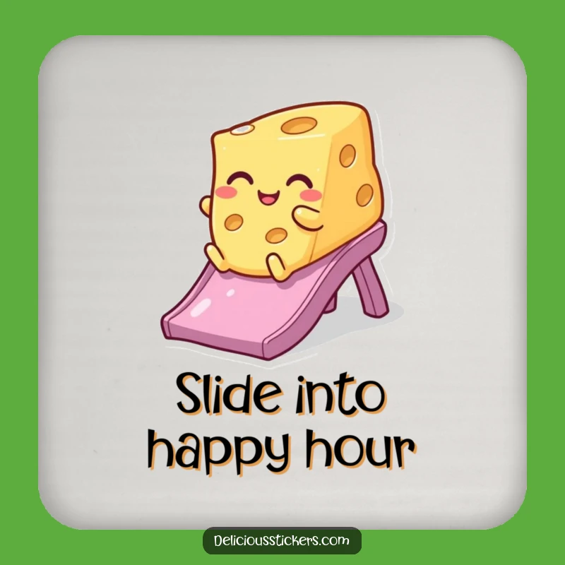 Funny Winking Cheese Coaster - Hilarious Dairy Drink Protector Gift